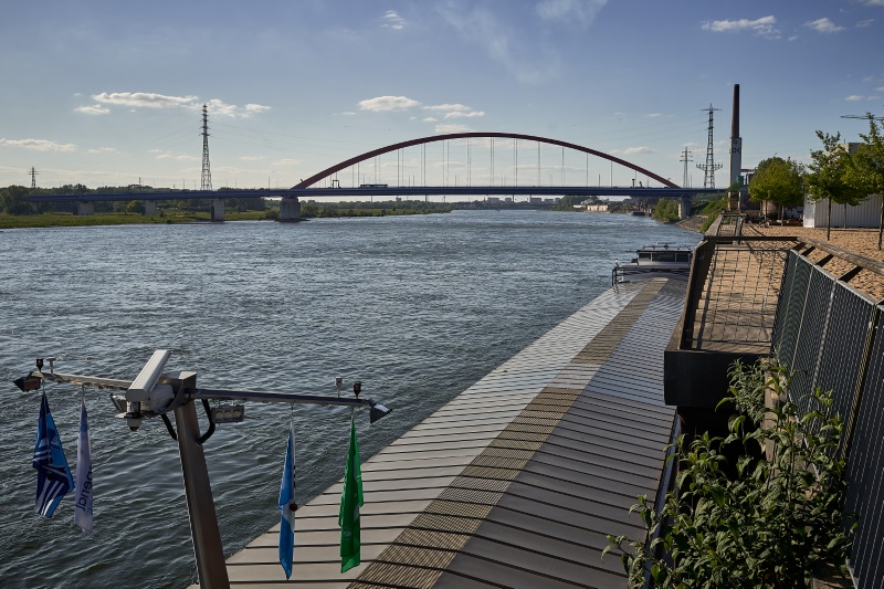 View of Duisburg-Rheinhausen-Bridge