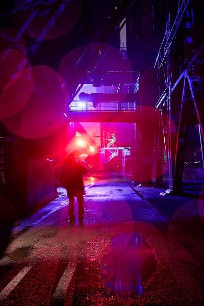 Taking photos in a rainy night at the Landschaftspark Duisburg-Nord (2024)
